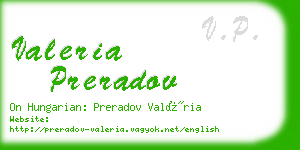 valeria preradov business card